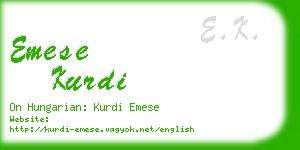 emese kurdi business card